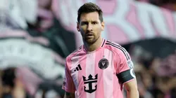 Lionel Messi looks on during the MLS match against New York Red Bulls.