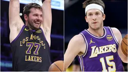 Luka Doncic and Austin Reaves of the Los Angeles Lakers in 2026.