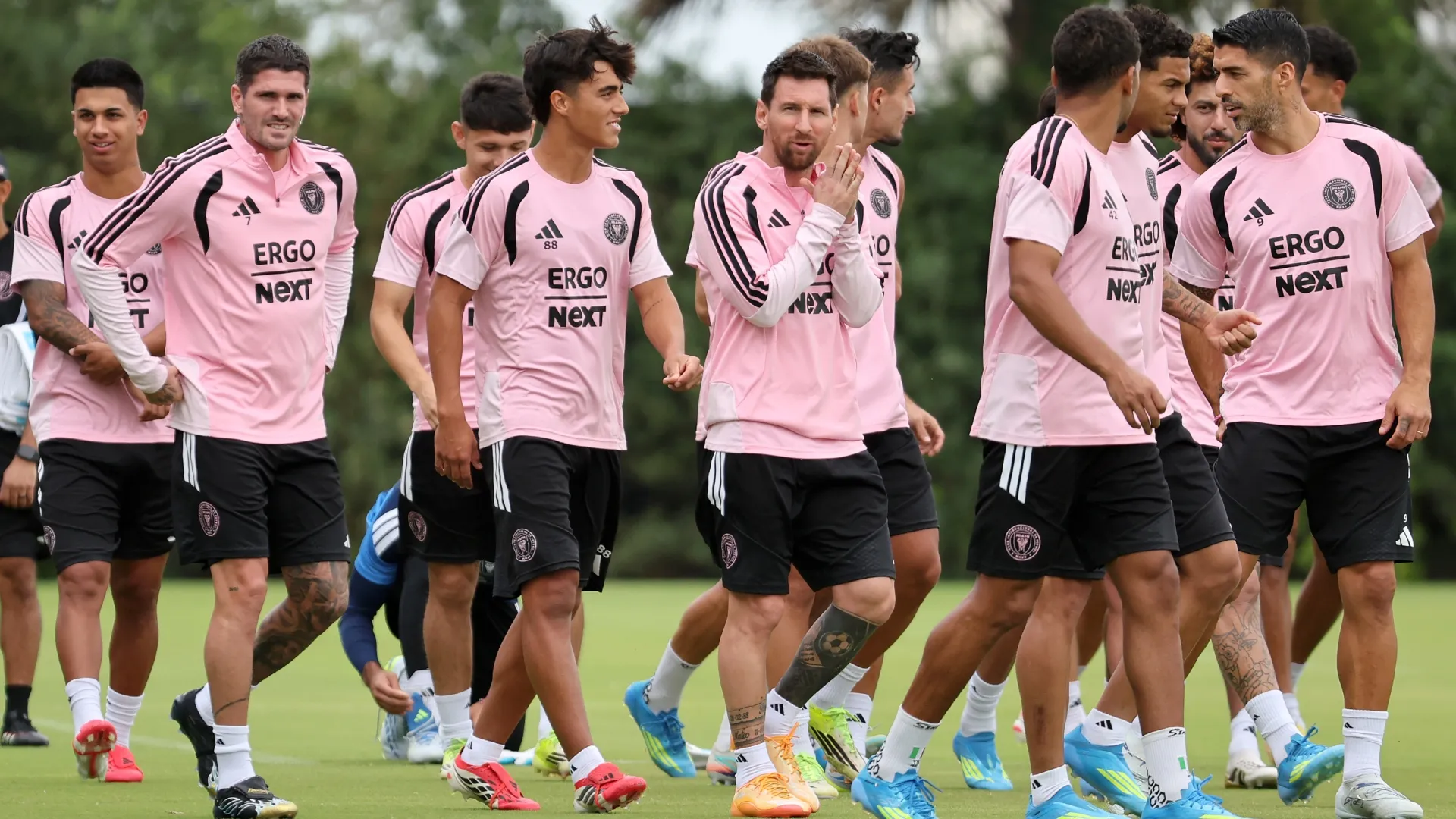 Lionel Messi looks on during a training session at Florida Blue Training Center on April 15, 2026 (Source: Leonardo Fernandez/Getty Images)