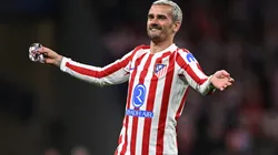 Antoine Griezmann celebrates at the end of the UEFA Champions League 2025/26 Quarter-Final Second Leg match.