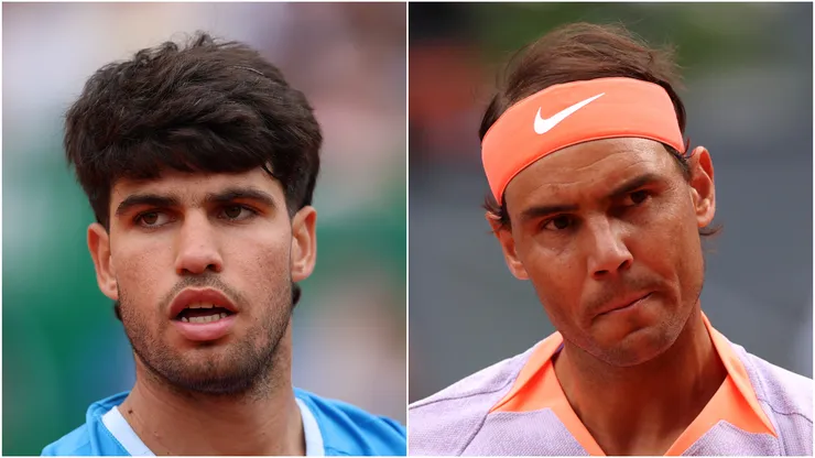 Carlos Alcaraz and Rafael Nadal.