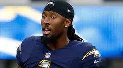 Quentin Johnston #1 of the Los Angeles Chargers