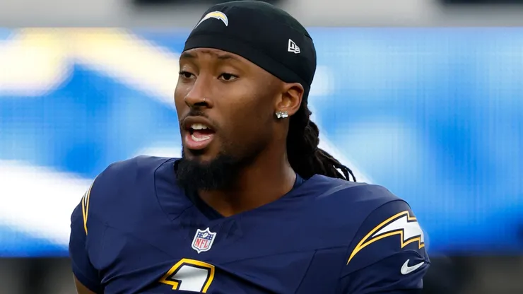 Quentin Johnston #1 of the Los Angeles Chargers