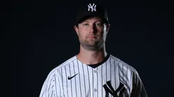 Gerrit Cole #45 of the New York Yankees poses for a photo during Spring Training.
