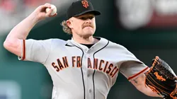 Logan Webb #62 of the San Francisco Giants pitches in the second inning.