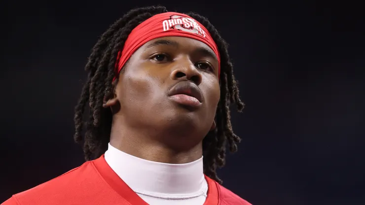 Jeremiah Smith #4 of the Ohio State Buckeyes.