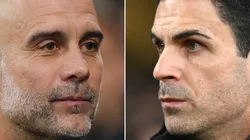 Man City coach Pep Guardiola (left) and Arsenal manager Mikel Arteta.