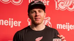 Patrick Kane at Little Caesars Arena in Detroit, Michigan.