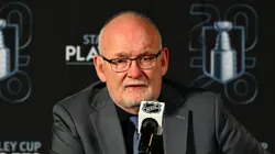 Lindy Ruff at KeyBank Center in Buffalo, New York.
