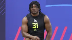 David Bailey of the Texas Tech Red Raiders participates in the 40-yard dash during the 2026 NFL Scouting Combine.