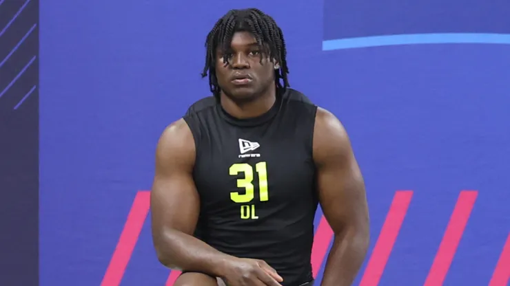 David Bailey of the Texas Tech Red Raiders participates in the 40-yard dash during the 2026 NFL Scouting Combine.