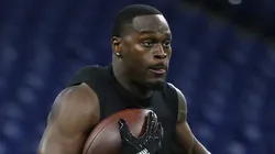 Jeremiyah Love during the 2026 NFL Combine