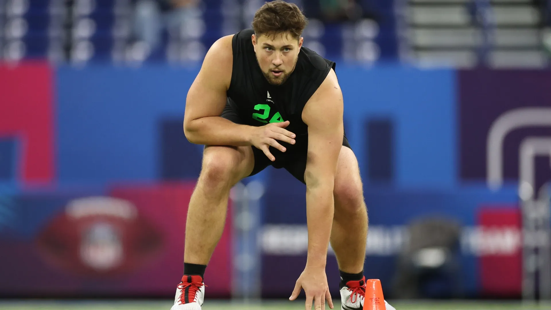 Monroe Freeling at the 2026 NFL Scouting Combine (Source: Stacy Revere/Getty Images)