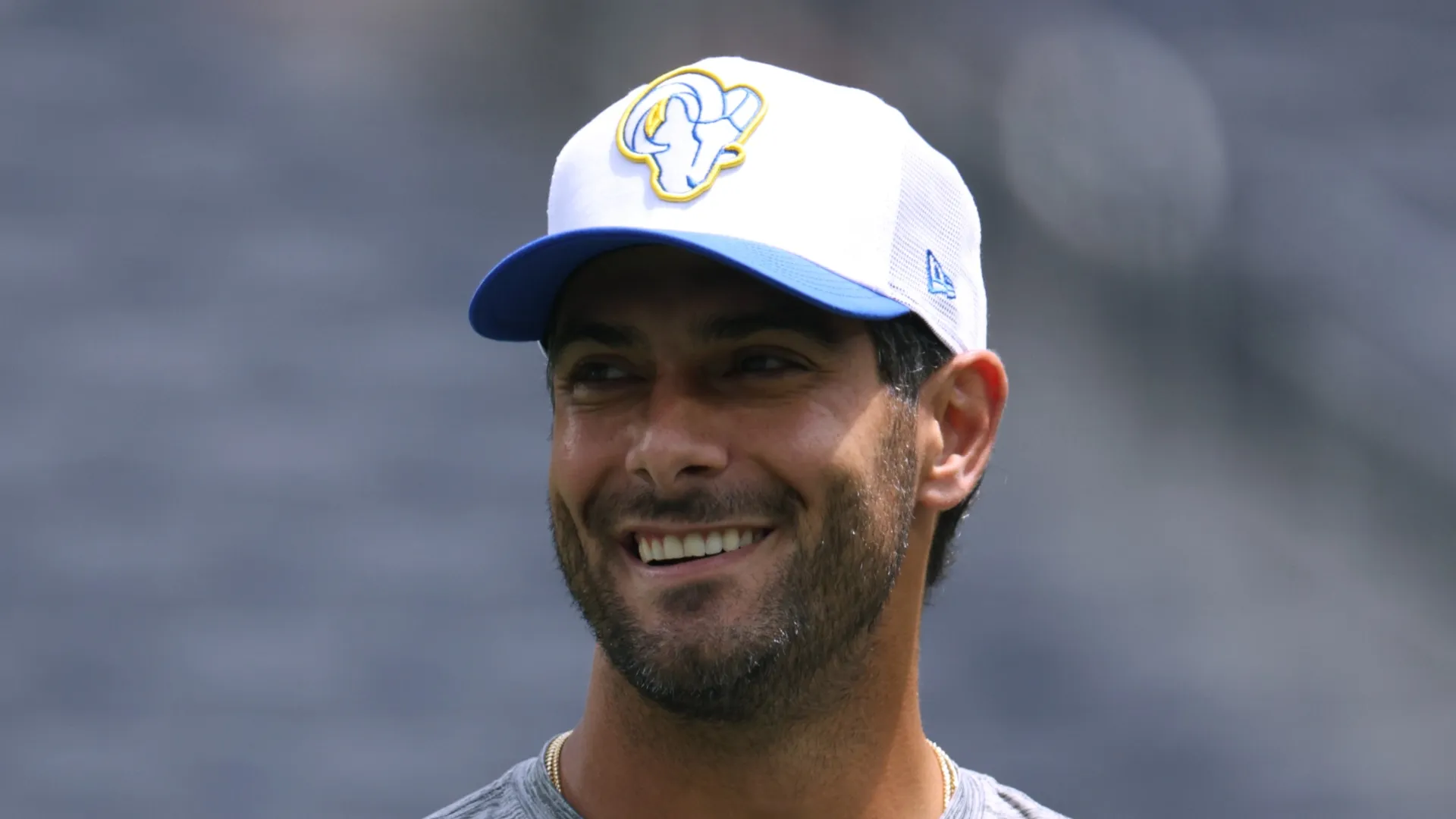 Jimmy Garoppolo smiles