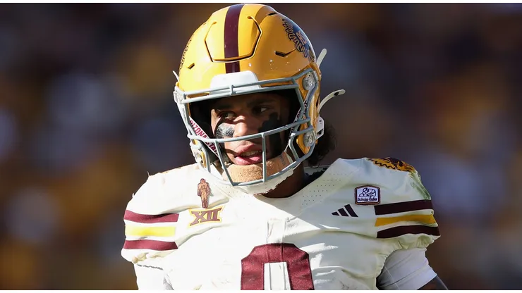 Jordyn Tyson #0 of the Arizona State Sun Devils
