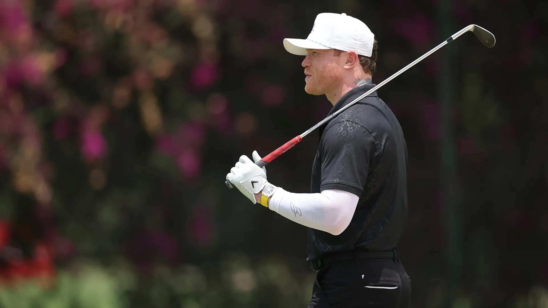 Canelo Alvarez looks on prior to LIV Golf Mexico City. Hector Vivas/Getty Images