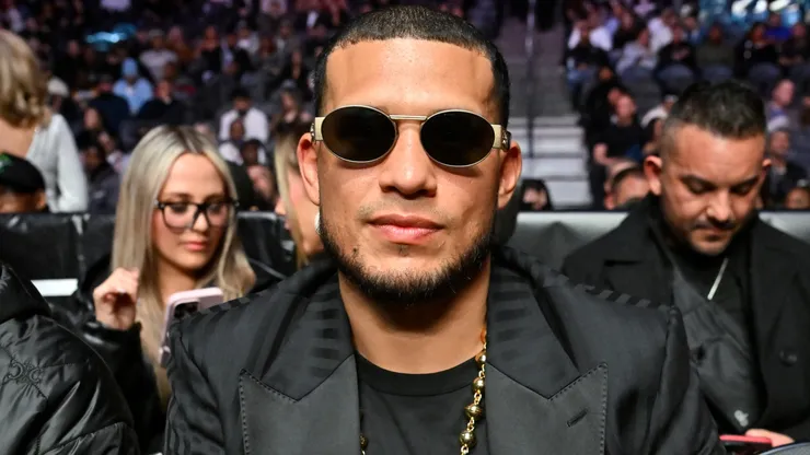 David Benavidez attends Mario Barrios vs. Ryan Garcia fight.