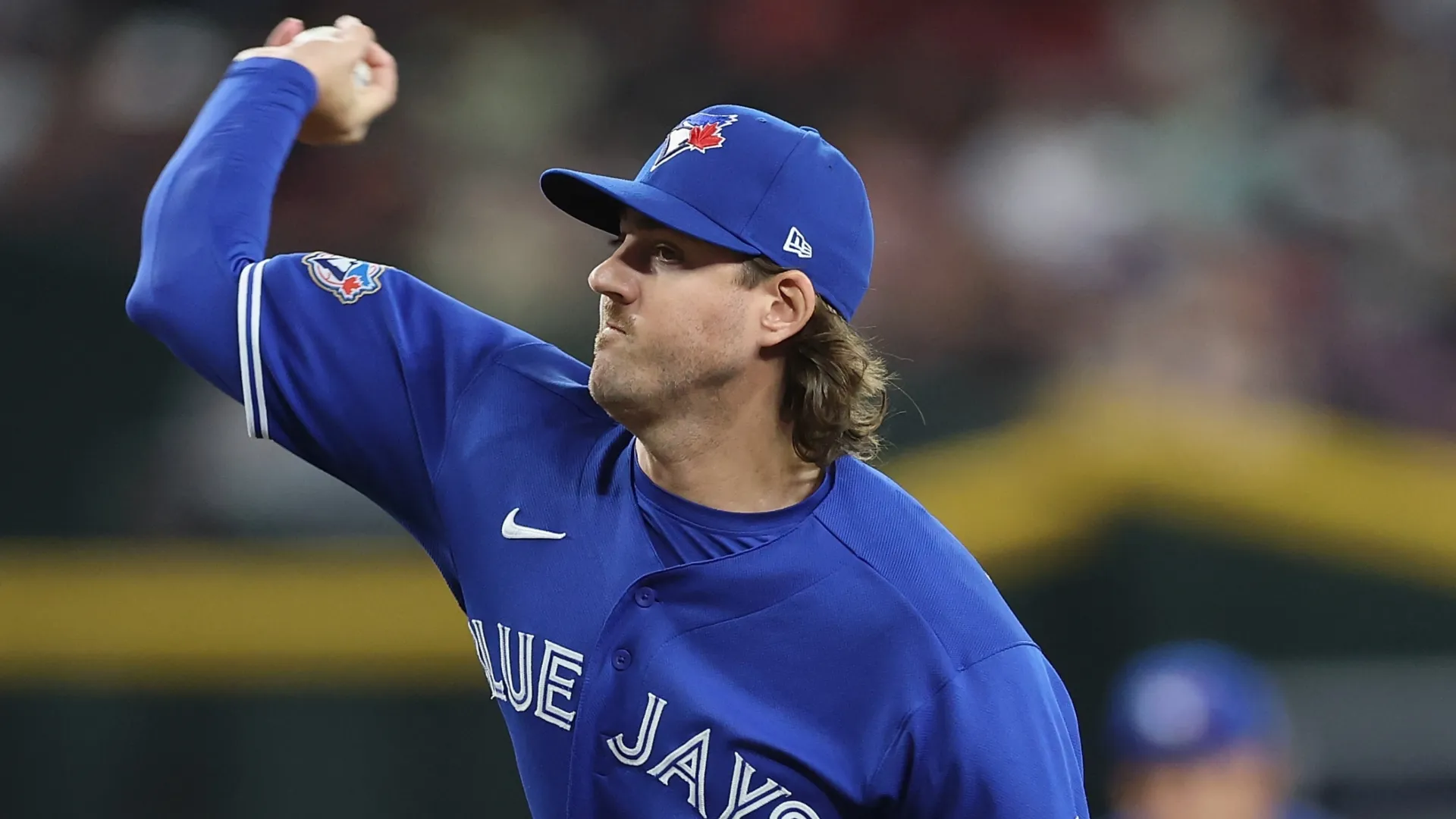 Starting pitcher Kevin Gausman #34 of the Blue Jays pitches against the Diamondbacks. Christian Petersen/Getty Images