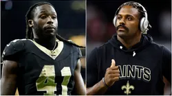 Alvin Kamara (L) Cam Jordan (R).