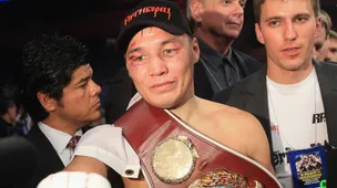 Ruslan Provodnikov celebrates after defeating Mike Alvarado. Doug Pensinger/Getty Images