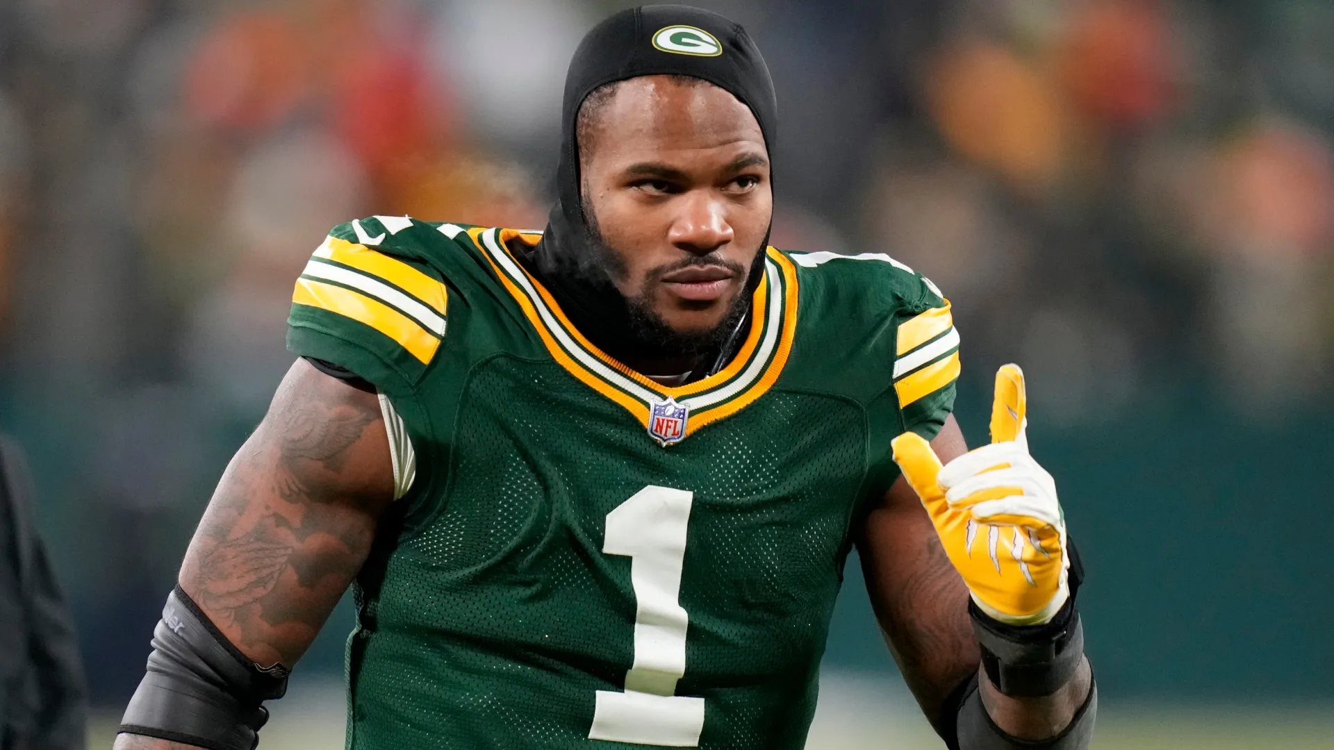 Micah Parsons #1 of the Green Bay Packers