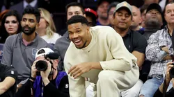 Giannis Antetokounmpo #34 of the Milwaukee Bucks.