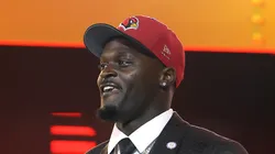 Jeremiyah Love during the 2026 NFL Draft at Acrisure Stadium