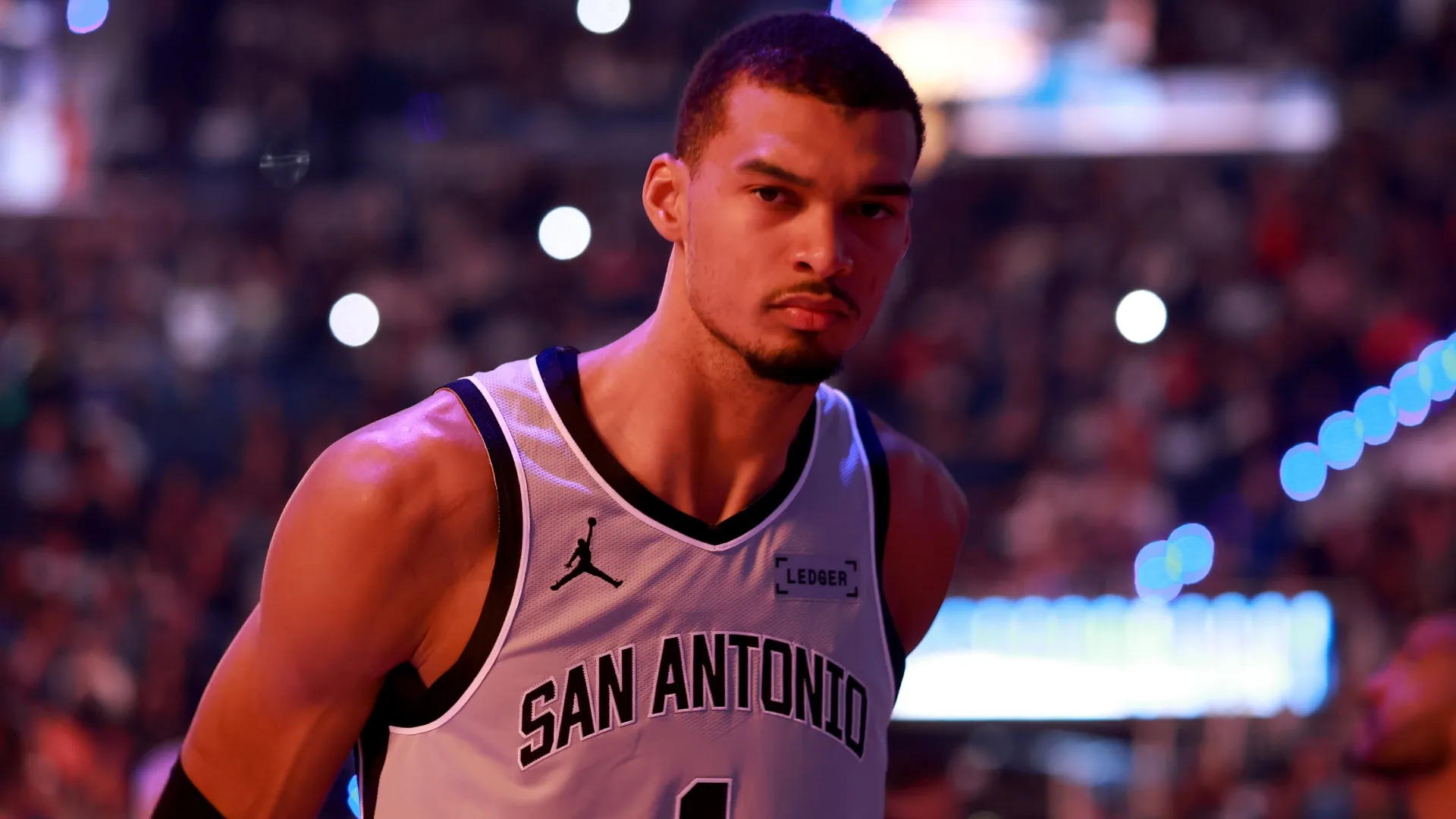 Victor Wembanyama #1 of the San Antonio Spurs