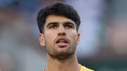 Carlos Alcaraz prior to a Miami Open game.