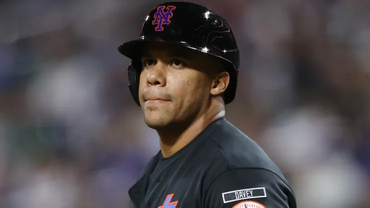Juan Soto #22 of the New York Mets walks up to bat.