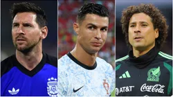 Lionel Messi, Cristiano Ronaldo and Guillermo Ochoa.