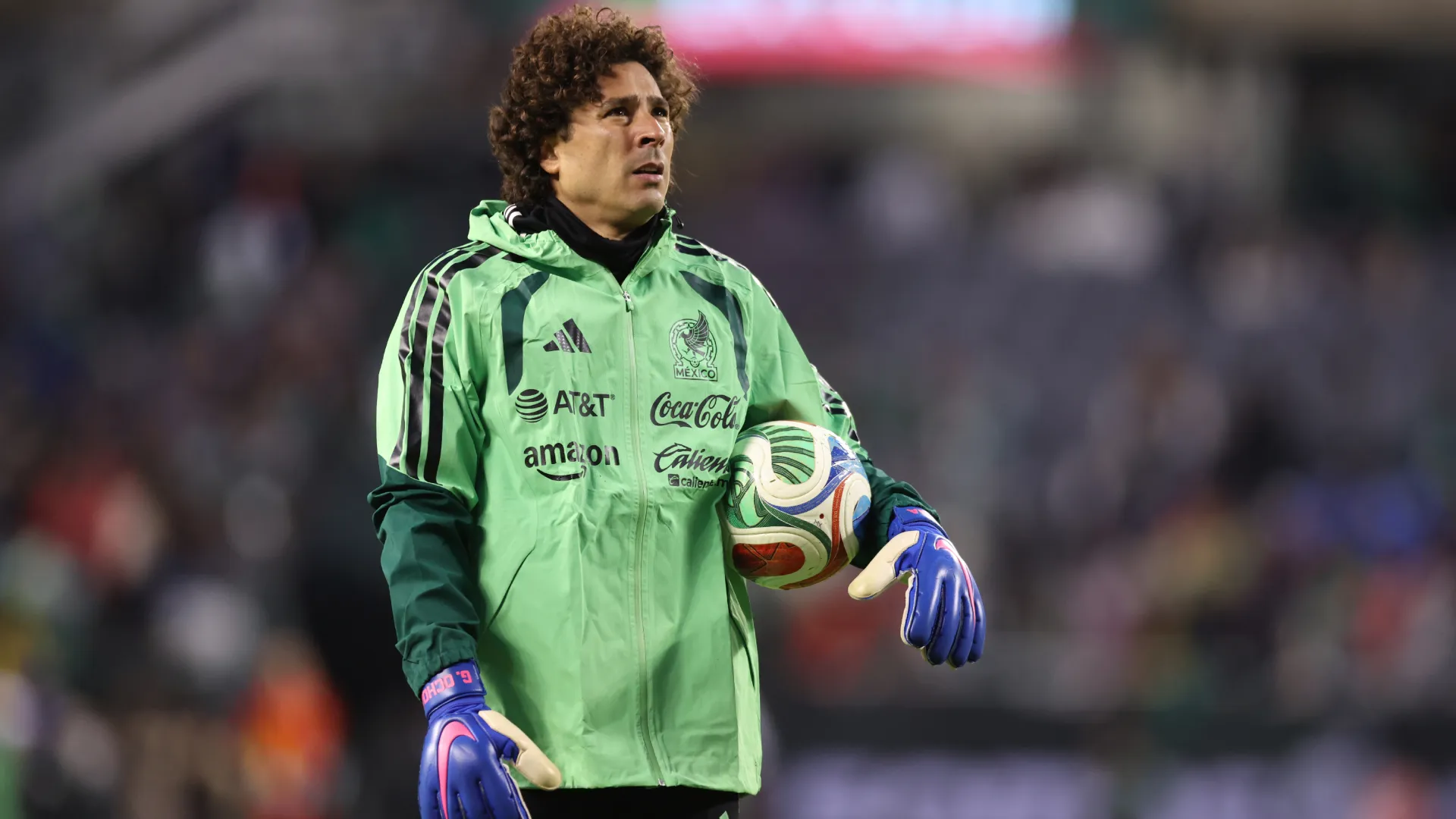Guillermo Ochoa of Mexico looks on before a friendly against Belgium. (Getty Images)