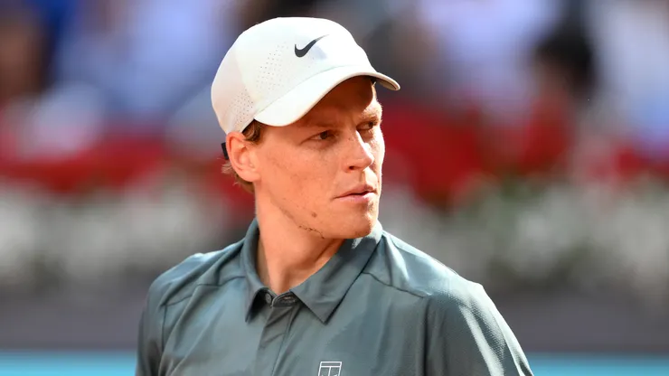Jannik Sinner during a Madrid Masters game.