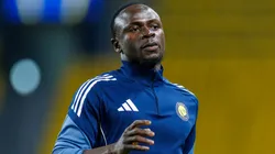 Sadio Mane of team Al Nassr FC warms up.