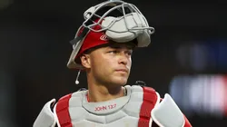 Logan O'Hoppe #14 of the Los Angeles Angels