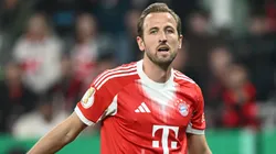 Harry Kane of FC Bayern Munich in action during the DFB Cup semifinal match