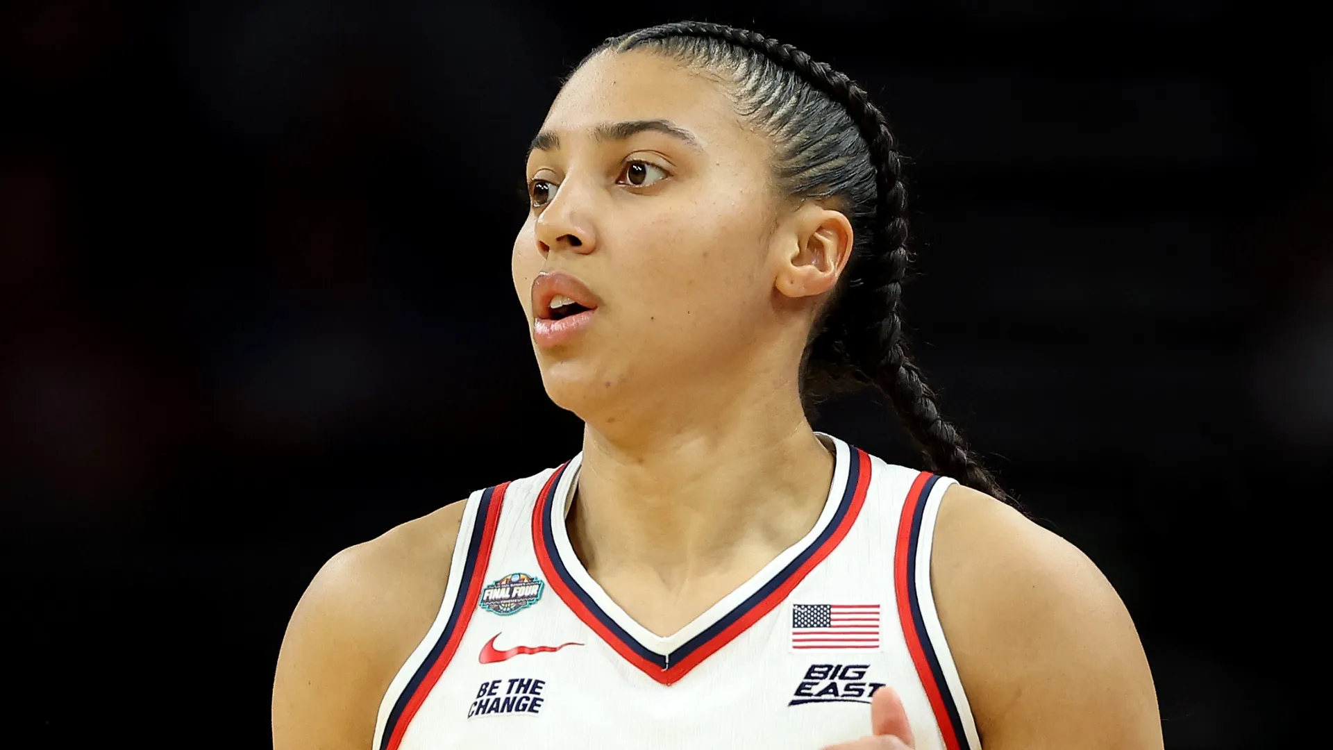 Azzi Fudd during the Final Four of the NCAA Tournament