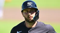Paul DeJong #18 of the New York Yankees looks on.