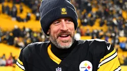 Aaron Rodgers #8 of the Pittsburgh Steelers.