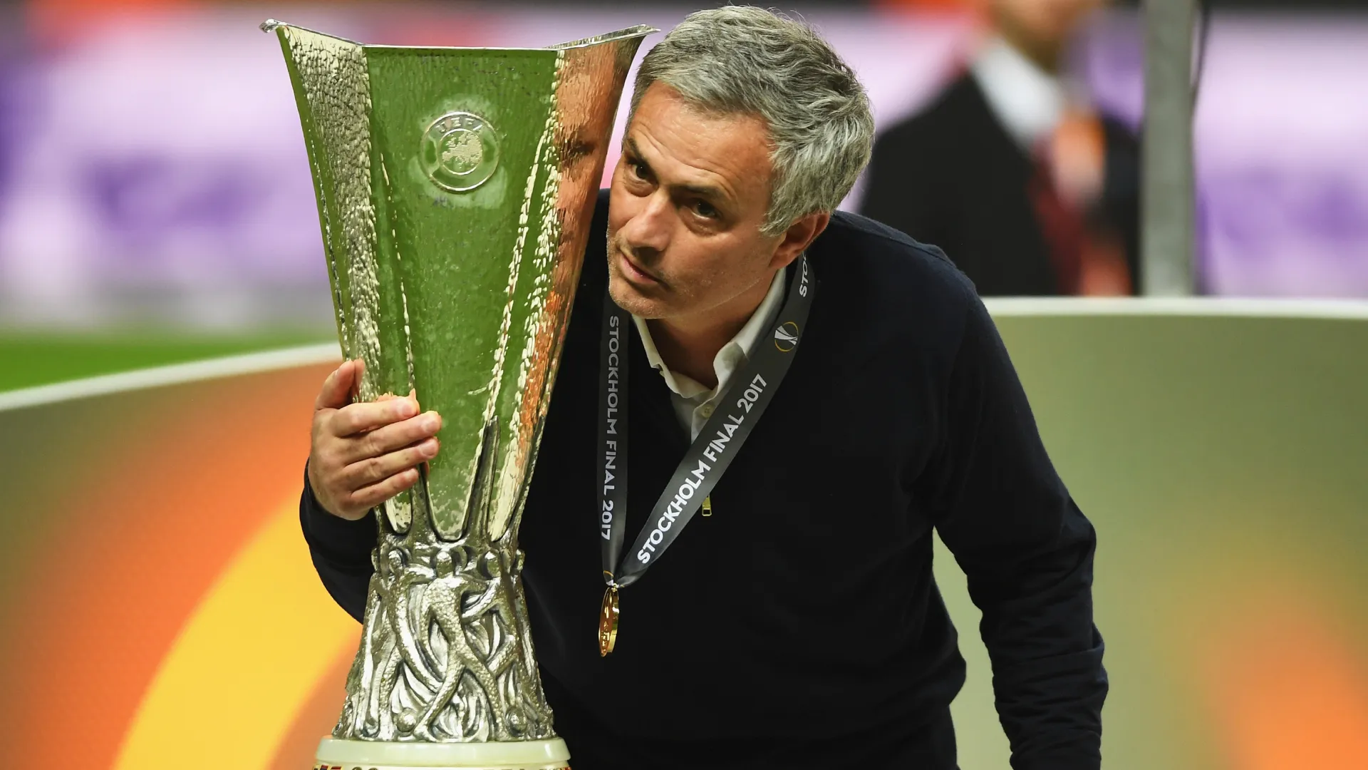 Jose Mourinho after winning the Europa League title with Man United. (Getty Images)