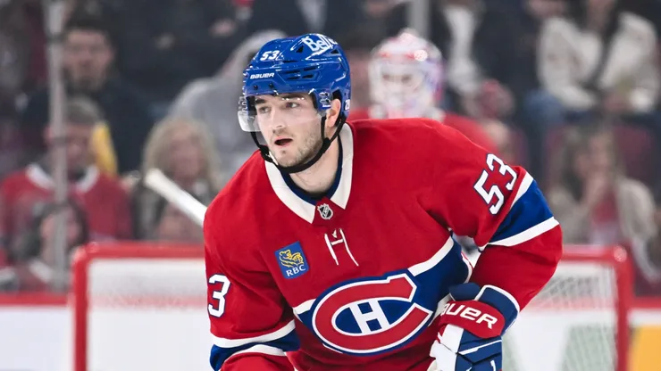 Noah Dobson of the Montréal Canadiens at the Bell Centre