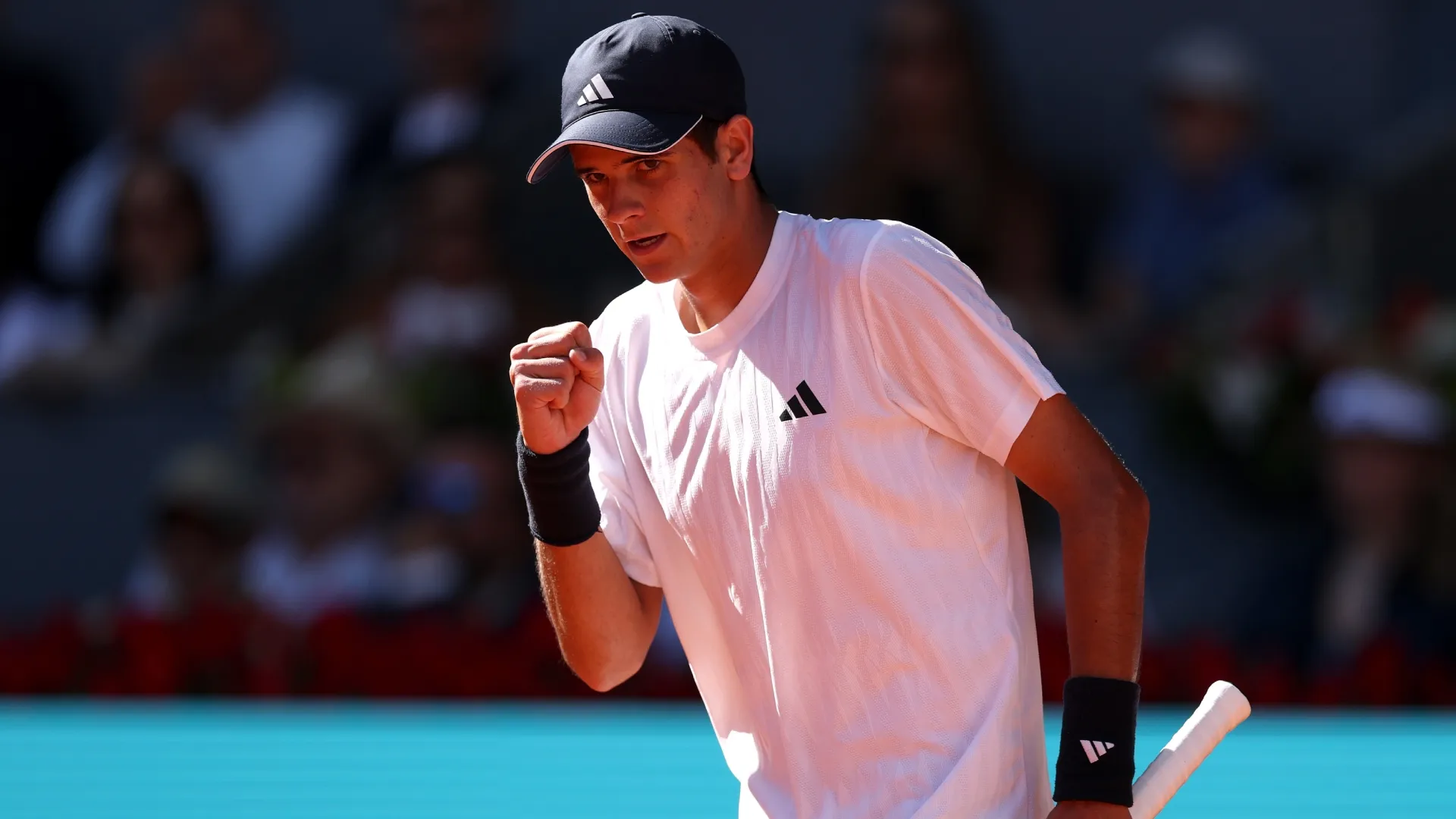 Rafael Jodar of Spain celebrates a point during his Men’s Round of 16 match (Source: Clive Brunskill/Getty Images)