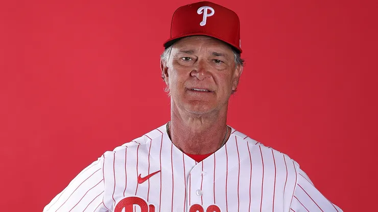 Don Mattingly #8 of the Phillies poses for a portrait.