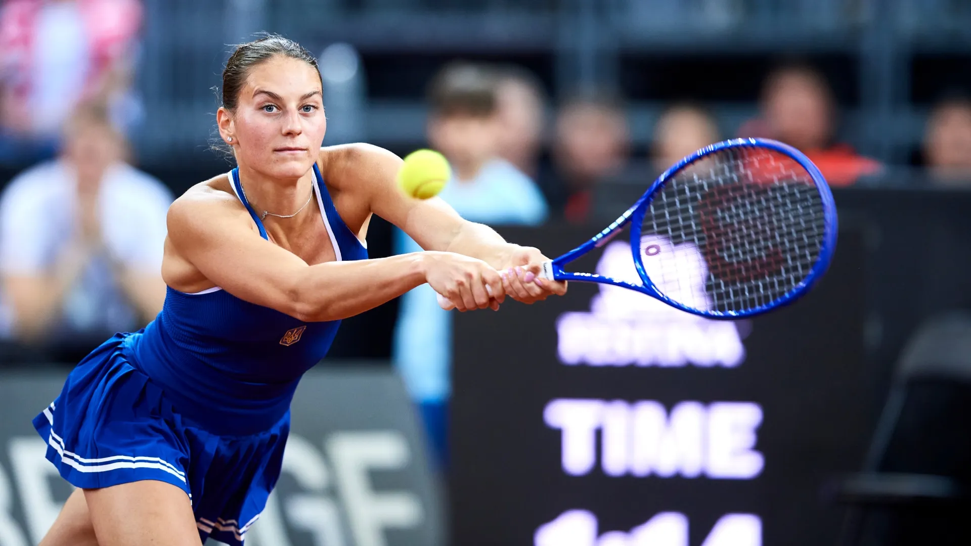 Marta Kostyuk during the 2026 Billie Jean King Cup by Gainbridge Qualifier (Source: Adam Nurkiewicz/Getty Images for Billie Jean King Cup)