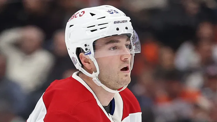 Noah Dobson of the Montréal Canadiens at Honda Center