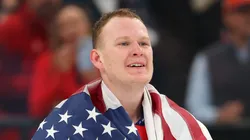 Brady Tkachuk at Milano Santagiulia Ice Hockey Arena