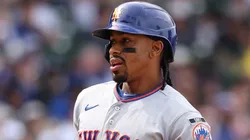 Francisco Lindor #12 of the New York Mets at bat.