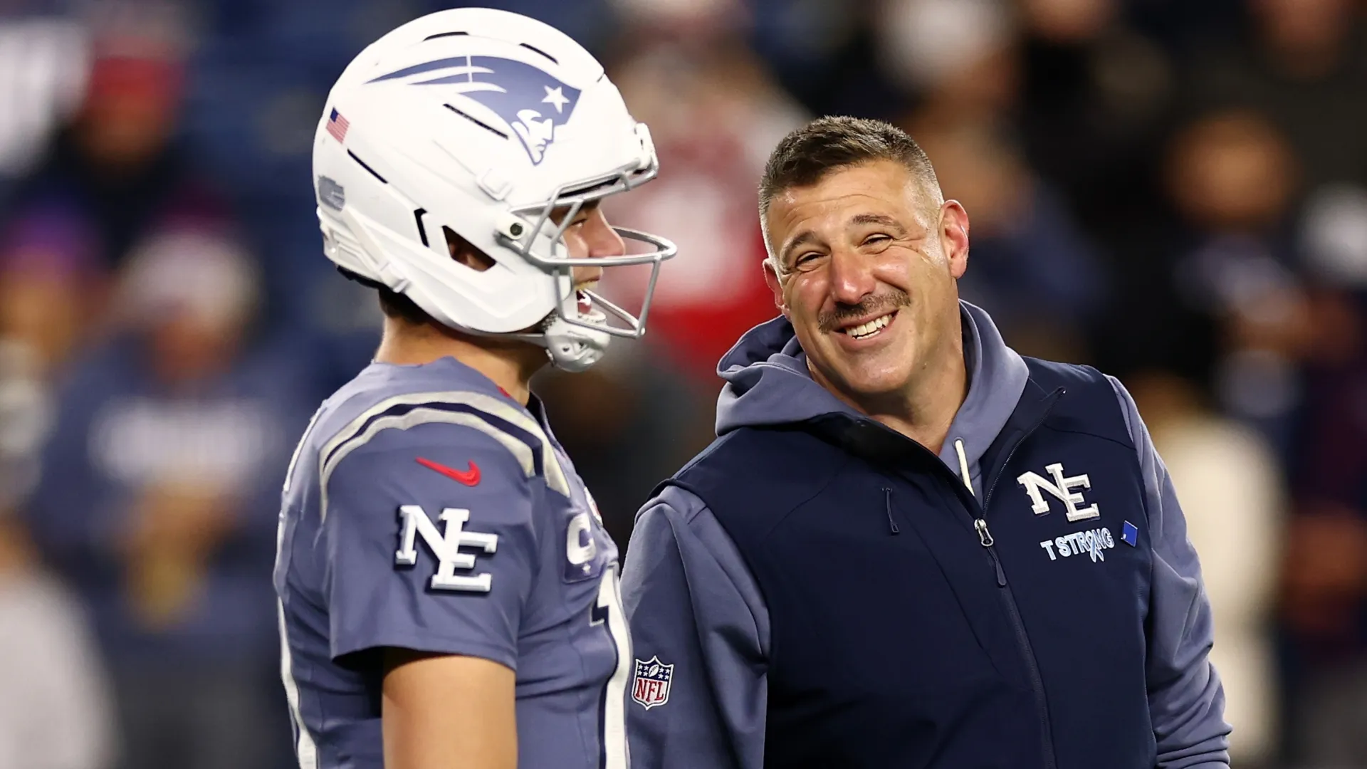 Drake Maye #10 of the New England Patriots