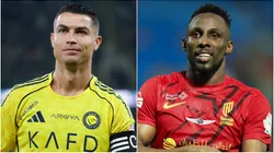Cristiano Ronaldo of Al Nassr and Julian Quiñones of Al Qadsiah.