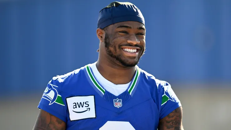 Jalen Milroe #6 of the Seattle Seahawks